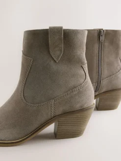 Next Standard/Wide Fit Cowboy Block Heel Ankle Boots^Women Wide Fit & Extra Wide Fit|Boots & Wellies