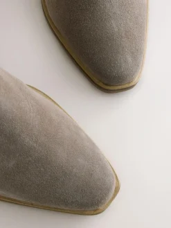 Next Standard/Wide Fit Cowboy Block Heel Ankle Boots^Women Wide Fit & Extra Wide Fit|Boots & Wellies