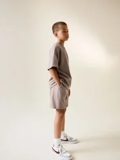 Next Textured Short Sleeve T-Shirt and Shorts Set (3-16yrs)^BOY Sets & Outfits|Sweatshirts & Hoodies