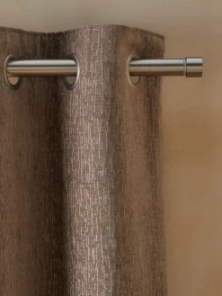 Next Mink Natural Heavyweight Chenille Eyelet Lined Curtains^ Curtains & Blinds