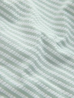 Next Striped Sunsafe Swimsuit and Hat Set (3mths-7yrs) Mint Green