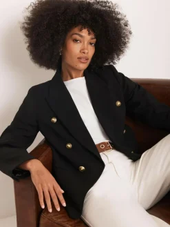 Mint Velvet Black Double Breasted Blazer^Women Suits & Tailoring|Blazers