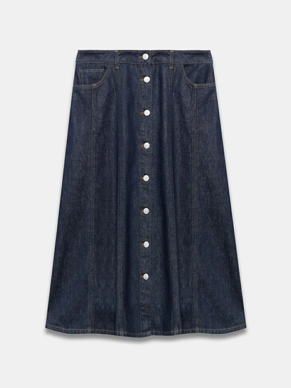 Mint Velvet Blue Denim Midi Skirt^Women Skirts