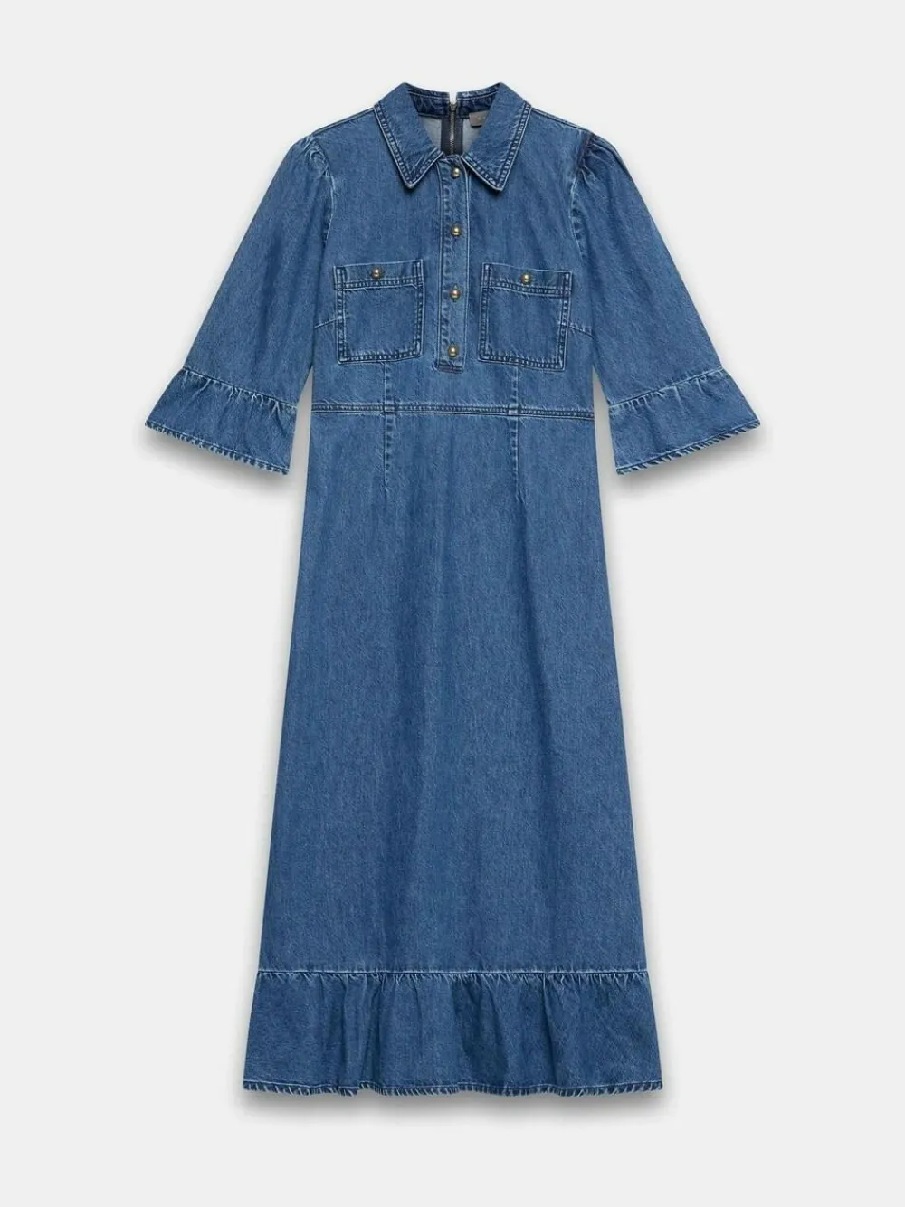Mint Velvet Blue Indigo Denim Midi Shirt Dress^Women Dresses|Midi Dresses