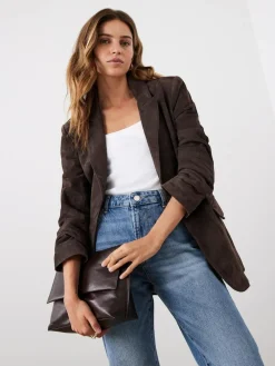 Discount Mint Velvet Brown Suede Blazer