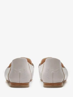 Sale Mint Velvet Leather Camille Loafers Stone Cream