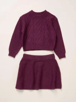 Discount Miss Knit Jumper and Skirt Set Red