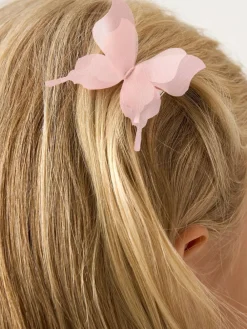 Hot Miss Pink Jacket and Tulle Appliqué Butterfly Dress Set