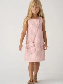 Miss Pink Tweed Check Jacket, Dress and Bag Set^ Sets & Coords|Dresses