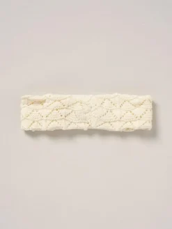 Outlet Miss True Knit Top Shorts and Headband Outfit Set Cream/Blue