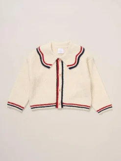 Miss True Knit White Cardigan with Check Skirt^ Shorts & Skirts