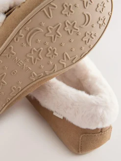 Clearance Next Mocha Brown Moccasin Suede Slippers