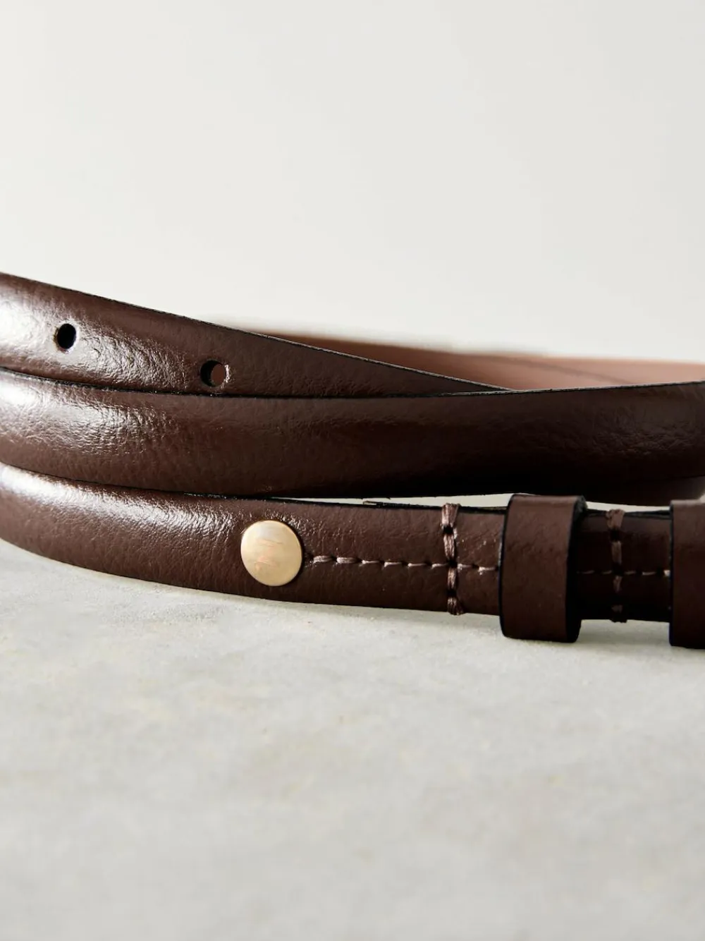Next N. Premium Skinny Made In Italy Leather Belt^Women Belts
