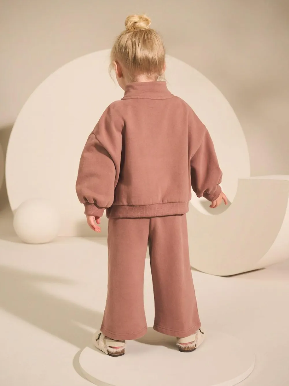 Clearance Next Mocha Brown Quarter Zip Sweatshirt (3mths-7yrs)