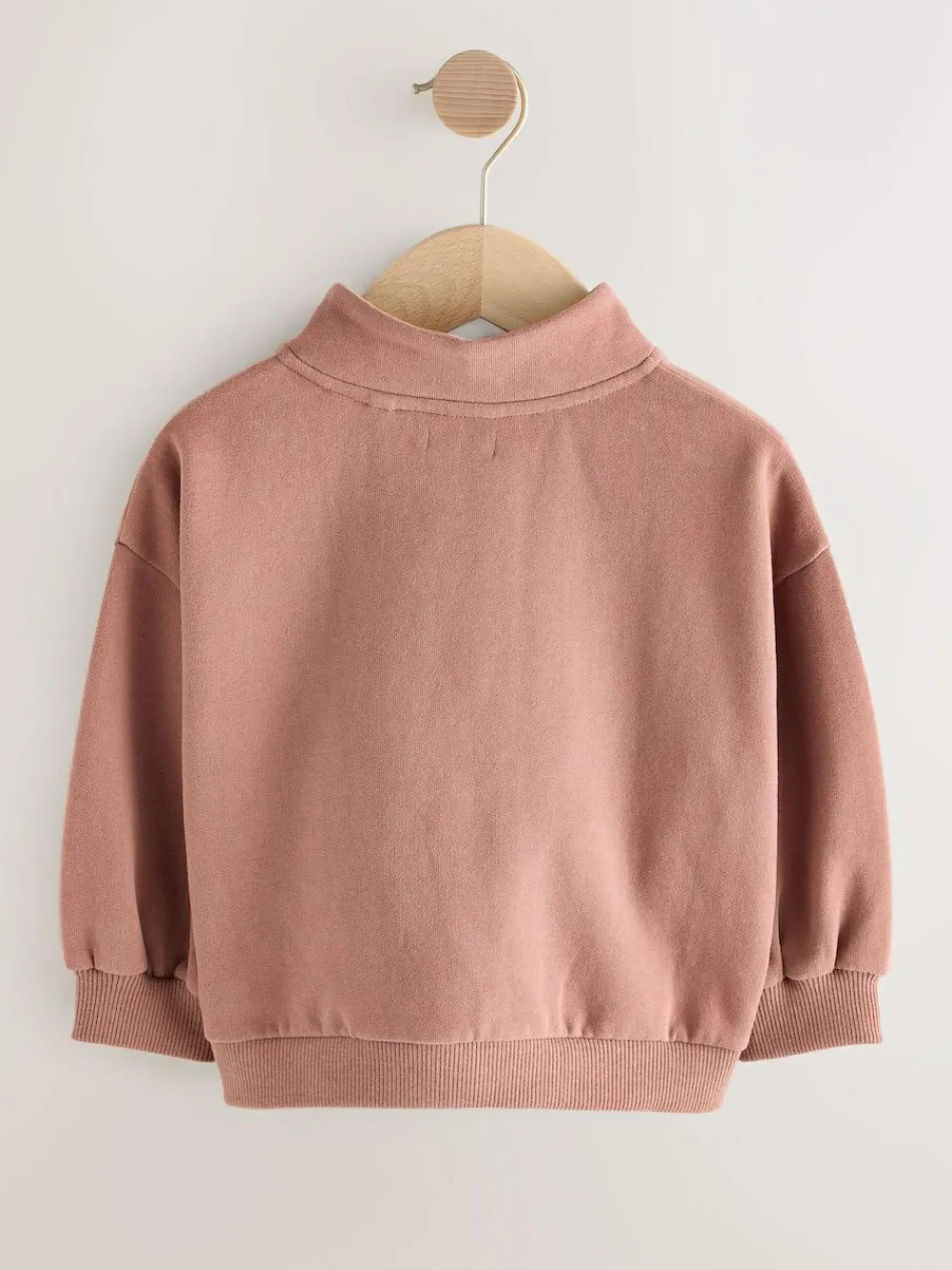 Clearance Next Mocha Brown Quarter Zip Sweatshirt (3mths-7yrs)