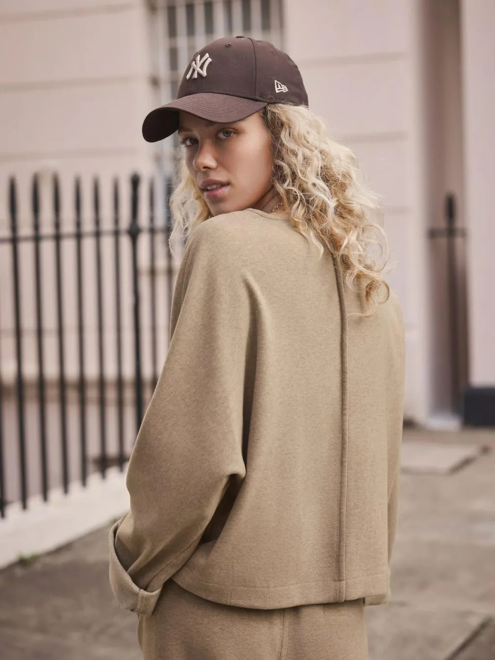 Next Mocha Brown Soft Brushed Finish Slouch Neck Longsleeve Sweatshirt^Women Hoodies & Sweatshirts