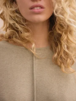 Next Mocha Brown Soft Brushed Finish Slouch Neck Longsleeve Sweatshirt^Women Hoodies & Sweatshirts