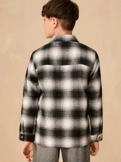 Next Check Zip Through Overshirt (3-16yrs)^BOY Shirts|Coats & Jackets