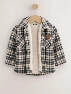 Sale Next Borg Lined Check Shacket (3mths-7yrs) Mono Core