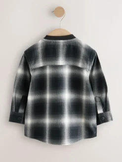 Discount Next Mono Core Check Long Sleeve Baseball Collar Check Shirt (3mths-7yrs)