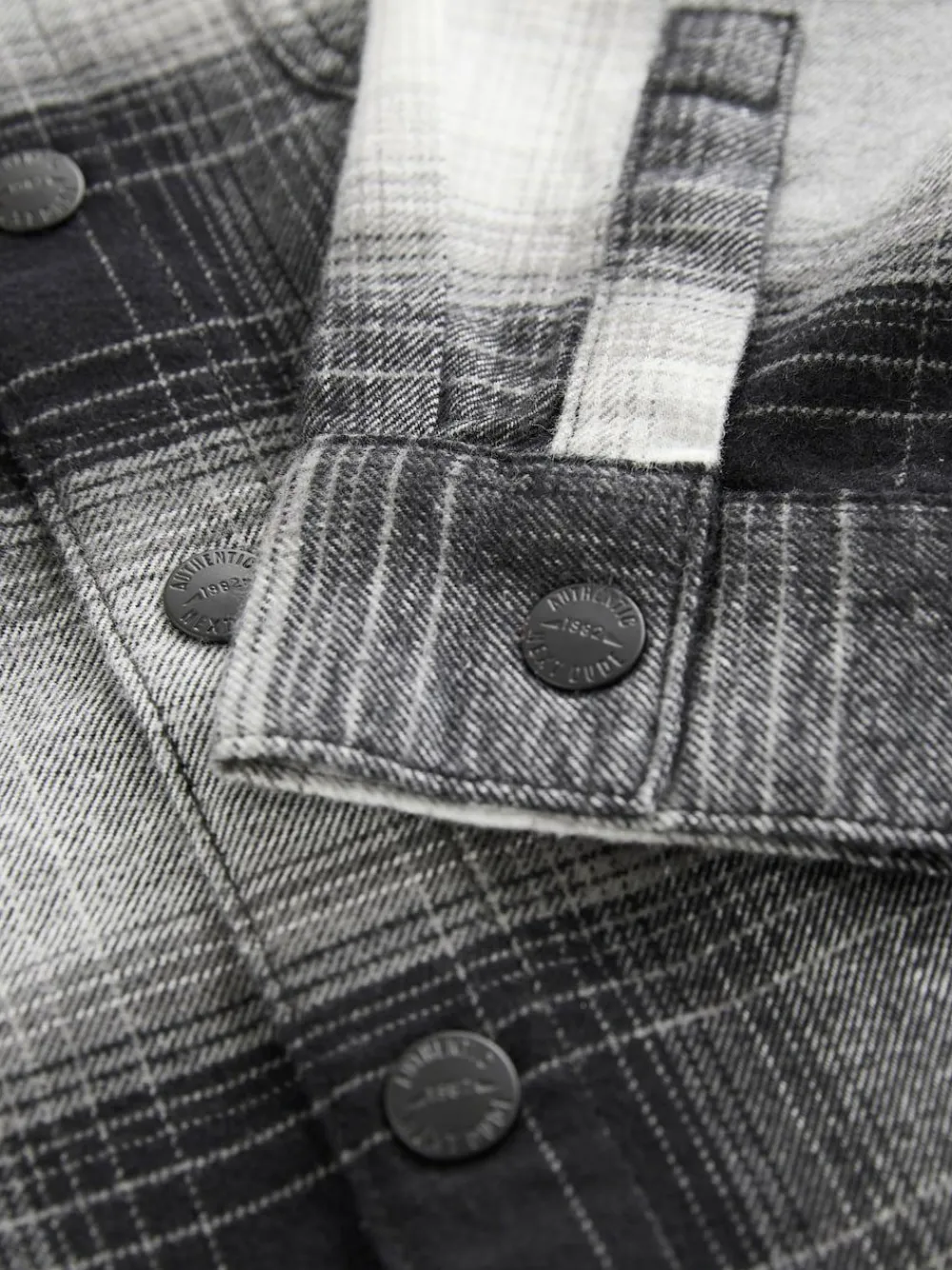 New Next Long Sleeve Check Hooded Shirt (3-16yrs) Mono Core