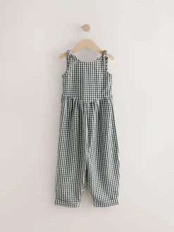 Outlet Next 100% Cotton Barrel Playsuit (3-16yrs) Mono Gingham