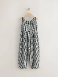 Outlet Next 100% Cotton Barrel Playsuit (3-16yrs) Mono Gingham