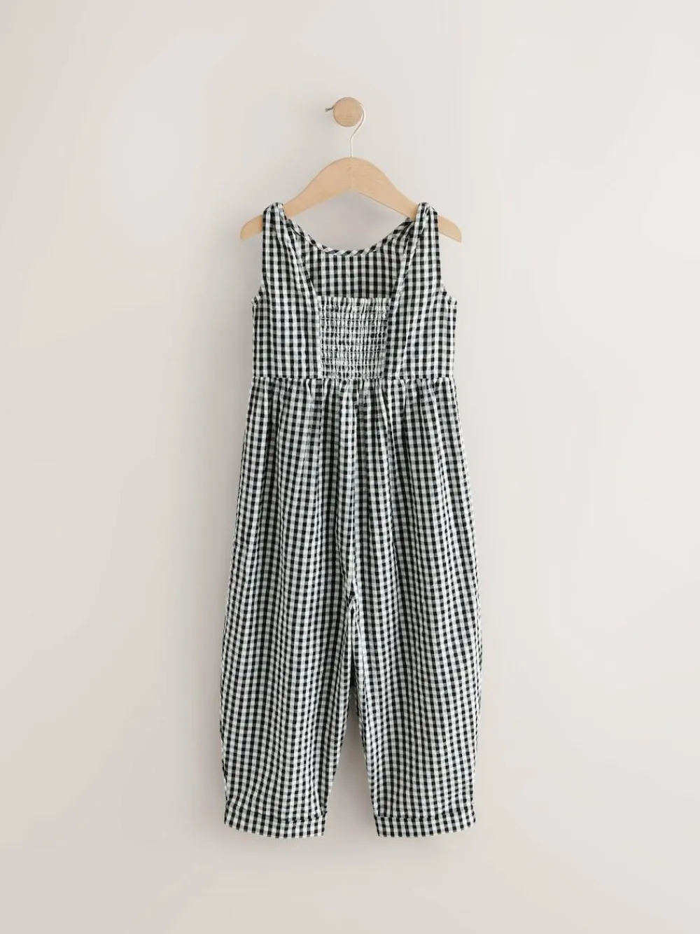 Outlet Next 100% Cotton Barrel Playsuit (3-16yrs) Mono Gingham