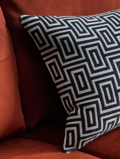 New Next Monochrome 40 x 59cm Geometric Jacquard Cushion