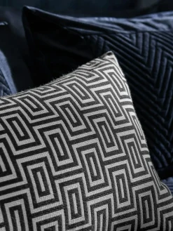 New Next Monochrome 40 x 59cm Geometric Jacquard Cushion