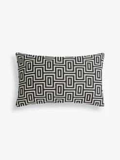 New Next Monochrome 40 x 59cm Geometric Jacquard Cushion