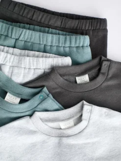 Hot Next Monochrome Baby Sweatshirt and Joggers Set 6 Piece (0mths-3yrs)