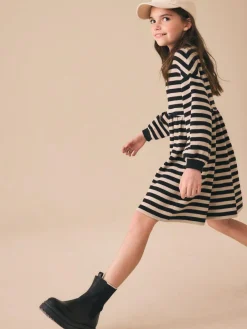 Next Monochrome Cosy Rib Jumper Dress (3-16yrs)^ Dresses|Knitwear & Sweaters