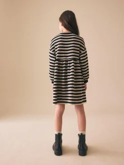 Next Monochrome Cosy Rib Jumper Dress (3-16yrs)^ Dresses|Knitwear & Sweaters