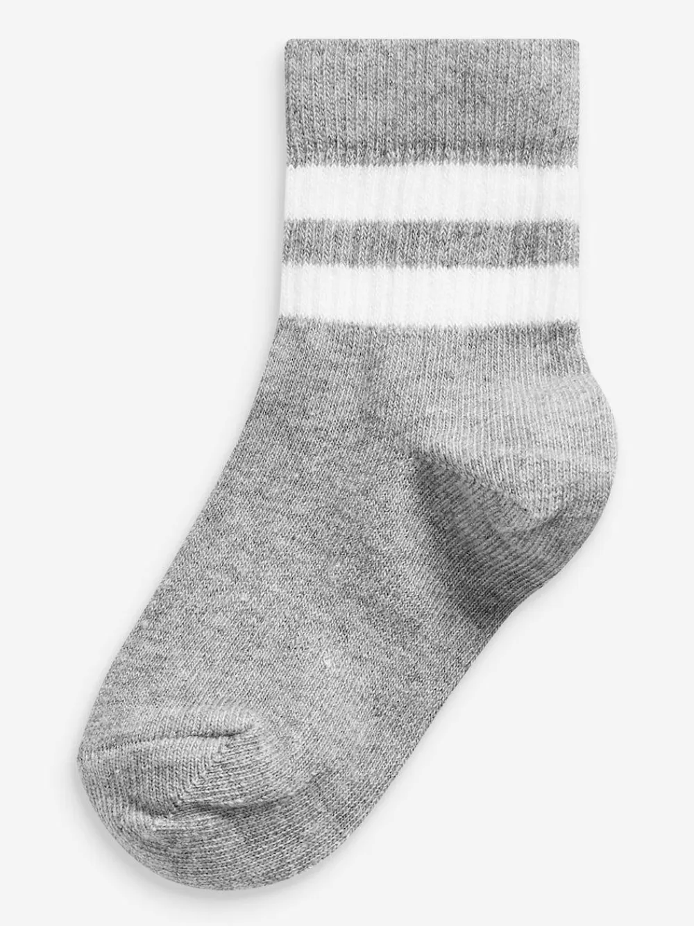 Next Monochrome Cushioned Footbed Cotton Rich Ribbed Tipped Socks 5 Pack^BOY Socks