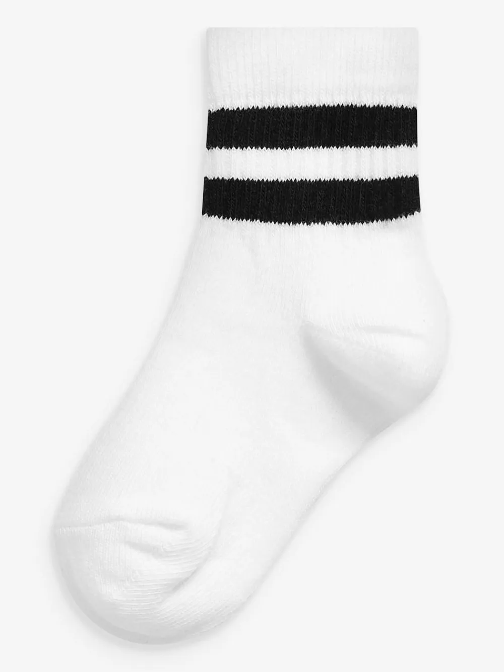 Next Monochrome Cushioned Footbed Cotton Rich Ribbed Tipped Socks 5 Pack^BOY Socks