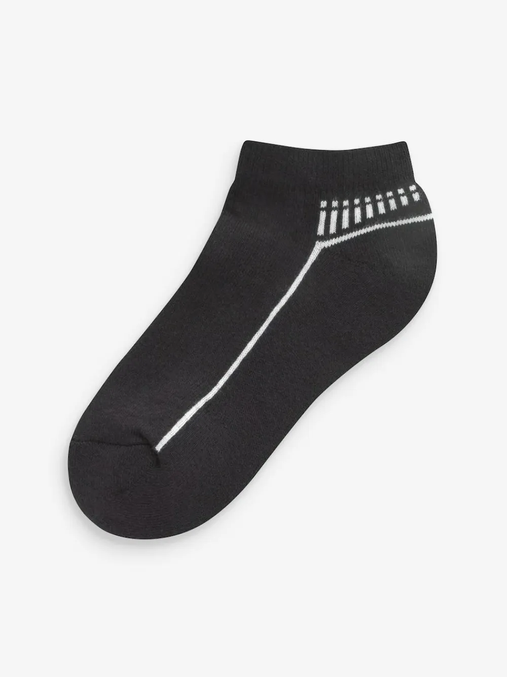 Next Cushioned Footbed Sports Trainers Socks 5 Pack Monochrome