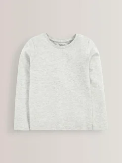 Outlet Next Monochrome Long Sleeve Basic T-Shirts 3 Pack (3-16yrs)