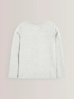 Outlet Next Monochrome Long Sleeve Basic T-Shirts 3 Pack (3-16yrs)