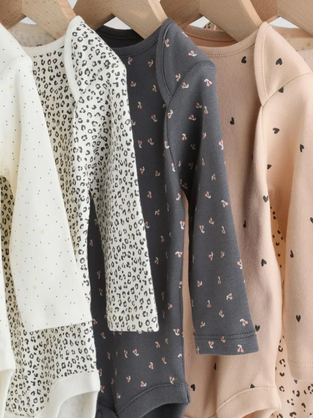 Sale Next Monochrome Long Sleeve Baby Bodysuits 5 Pack