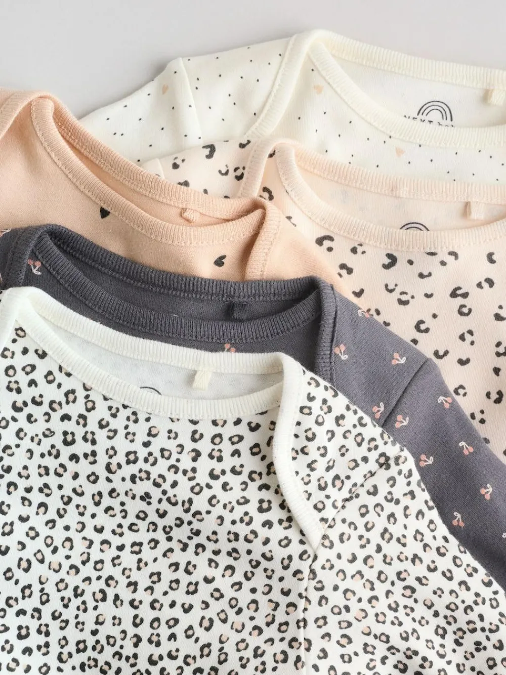 Sale Next Monochrome Long Sleeve Baby Bodysuits 5 Pack