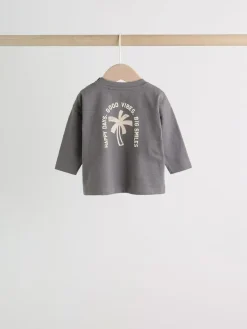 New Next Baby Top & Leggings 6 Piece Set (0mths-3yrs) Monochrome Palm