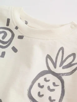 New Next Baby Top & Leggings 6 Piece Set (0mths-3yrs) Monochrome Palm