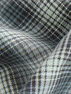 Outlet Next Monochrome Short Sleeves Boxy Fit Check 100% Cotton Shirt (3mths-7yrs)