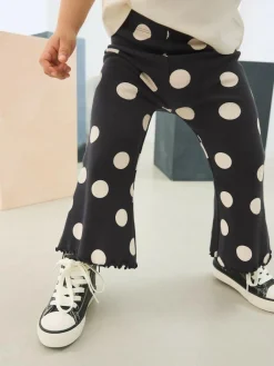 Best Next Monochrome Spot Rib Flare Leggings (3mths-7yrs)