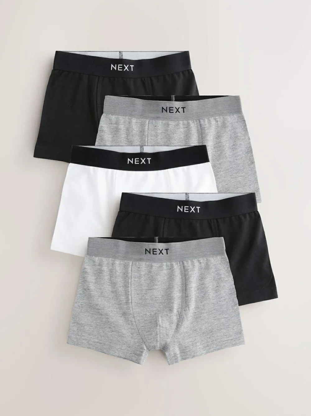 Next Monochrome Trunks 5 Pack (1.5-16yrs)^BOY Underwear