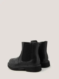 Monsoon Black Brogue Chelsea Boots^ Baby Boots|Boots