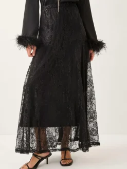 Monsoon Black Luna Lace Maxi Skirt^Women Skirts
