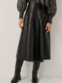 Monsoon Marnie Faux Leather Midi Skirt^Women Skirts