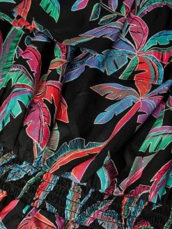 Discount Monsoon Black Neon Tropical Print Playsuit